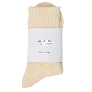 Alpaca Wool Socks - Cold Cream