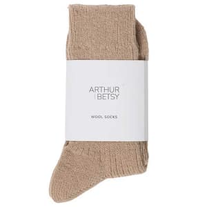 Alpaca Wool Socks - Wheat Taupe
